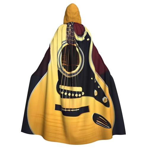 ABYchdd Kapuzenumhang mit Aufschrift "Note Guitar Print", Halloween, Erwachsene, Unisex, langer Umhang für Cosplay/Party ABYchdd Kapuzenumhang mit Aufschrift "Note Guitar Print", Halloween, Erwachsene, Unisex, langer Umhang für Cosplay/Party von ABYchdd