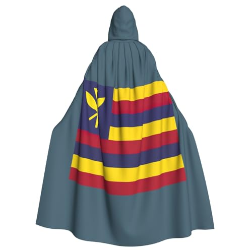 ABYchdd Kapuzenumhang mit Flagge des Königreichs von Hawaii, für Erwachsene, Unisex, langer Umhang für Cosplay/Party von ABYchdd