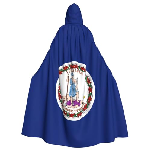 ABYchdd Kapuzenumhang mit Flagge von Virginia, Unisex, langer Umhang für Cosplay/Party ABYchdd Kapuzenumhang mit Flagge von Virginia, Unisex, langer Umhang für Cosplay/Party von ABYchdd