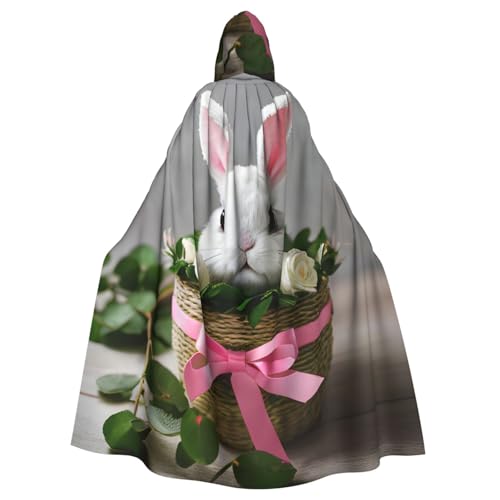 ABYchdd Kapuzenumhang mit Hasen-Rosette für Erwachsene, Unisex, langer Umhang für Cosplay/Party ABYchdd Kapuzenumhang mit Hasen-Rosette für Erwachsene, Unisex, langer Umhang für Cosplay/Party von ABYchdd