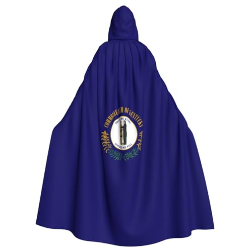 ABYchdd Kapuzenumhang mit Kentucky-Staatsflagge, Unisex, langer Umhang für Cosplay/Party von ABYchdd