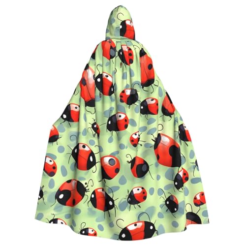 ABYchdd Kapuzenumhang mit Marienkäfer-Motiv, Cartoon-Druck, Halloween, Erwachsene, Unisex, langer Umhang für Cosplay/Party ABYchdd Kapuzenumhang mit Marienkäfer-Motiv, Cartoon-Druck, Halloween, Erwachsene, Unisex, langer Umhang für Cosplay/Party von ABYchdd
