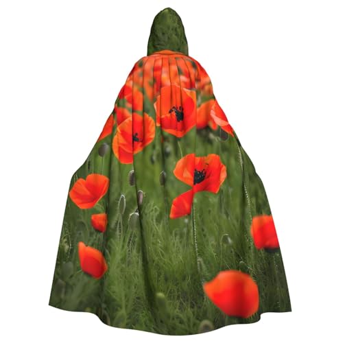 ABYchdd Kapuzenumhang mit Mohnblumen, Blütenblättern, Halloween, Erwachsene, Unisex, mit Kapuze, langer Umhang für Cosplay/Party ABYchdd Kapuzenumhang mit Mohnblumen, Blütenblättern, Halloween, Erwachsene, Unisex, mit Kapuze, langer Umhang für Cosplay/Party von ABYchdd