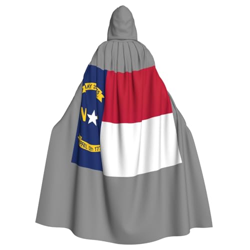 ABYchdd Kapuzenumhang mit Nord-Carolina-Flagge, für Erwachsene, Unisex, langer Umhang für Cosplay/Party von ABYchdd