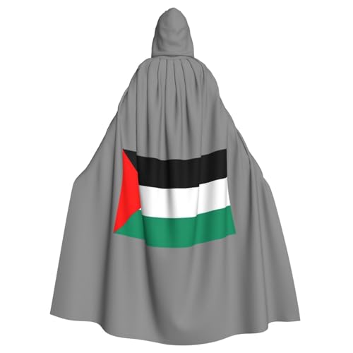 ABYchdd Kapuzenumhang mit Palästina-Flagge, Unisex, langer Umhang für Cosplay/Party von ABYchdd