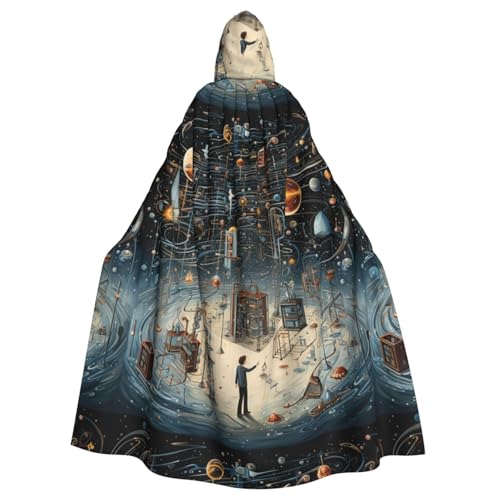 ABYchdd Kapuzenumhang mit Physik-Druck, Halloween, Erwachsene, Unisex, mit Kapuze, langer Umhang für Cosplay/Party ABYchdd Kapuzenumhang mit Physik-Druck, Halloween, Erwachsene, Unisex, mit Kapuze, langer Umhang für Cosplay/Party von ABYchdd