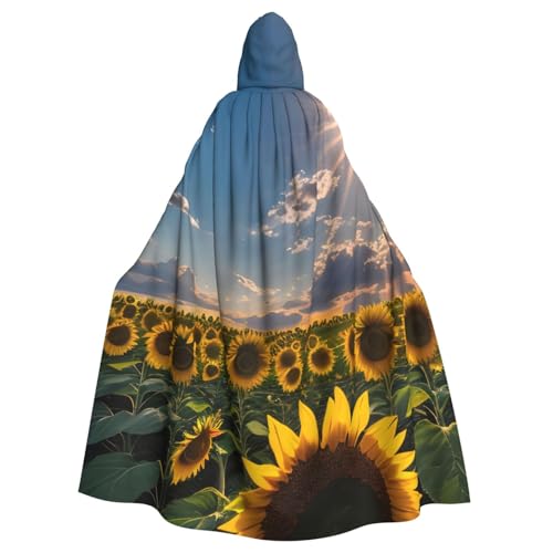 ABYchdd Kapuzenumhang mit Sonnenblumen-Motiv, für Erwachsene, Unisex, langer Umhang für Cosplay/Party ABYchdd Kapuzenumhang mit Sonnenblumen-Motiv, für Erwachsene, Unisex, langer Umhang für Cosplay/Party von ABYchdd