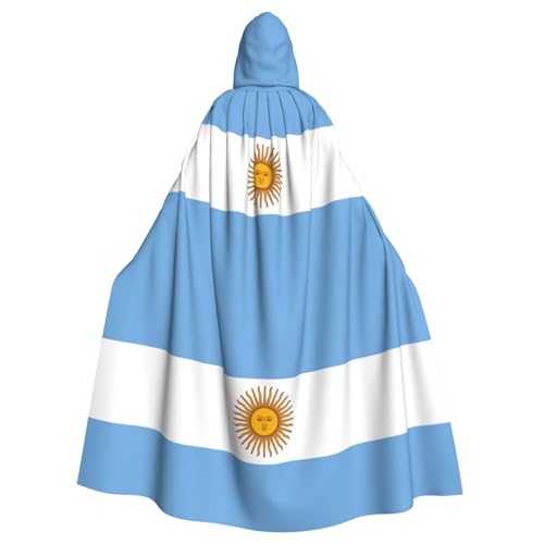 ABYchdd Kapuzenumhang mit argentinischer Flagge, Unisex, langer Umhang für Cosplay/Party von ABYchdd