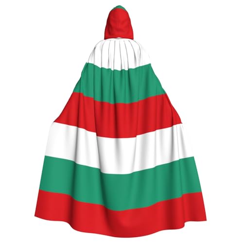 ABYchdd Kapuzenumhang mit bulgarischer Flagge, Unisex, langer Umhang für Cosplay/Party von ABYchdd