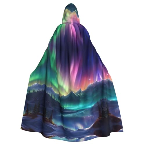 ABYchdd Kapuzenumhang mit dunklem Nordlichteraufdruck, Halloween, Erwachsene, Unisex, langer Umhang für Cosplay/Party ABYchdd Kapuzenumhang mit dunklem Nordlichteraufdruck, Halloween, Erwachsene, Unisex, langer Umhang für Cosplay/Party von ABYchdd