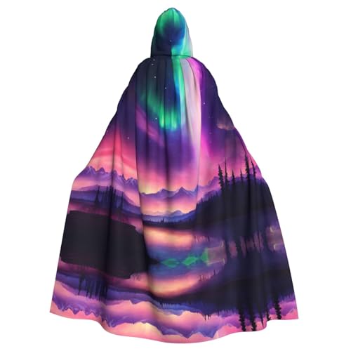 ABYchdd Kapuzenumhang mit dunklem Nordlichteraufdruck, Halloween, Erwachsene, Unisex, langer Umhang für Cosplay/Party ABYchdd Kapuzenumhang mit dunklem Nordlichteraufdruck, Halloween, Erwachsene, Unisex, langer Umhang für Cosplay/Party von ABYchdd