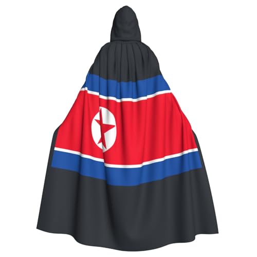 ABYchdd Kapuzenumhang mit koreanischer Flagge, Unisex, langer Umhang für Cosplay/Party von ABYchdd