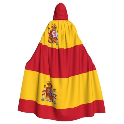 ABYchdd Kapuzenumhang mit spanischer Flagge, Unisex, langer Umhang für Cosplay/Party ABYchdd Kapuzenumhang mit spanischer Flagge, Unisex, langer Umhang für Cosplay/Party von ABYchdd