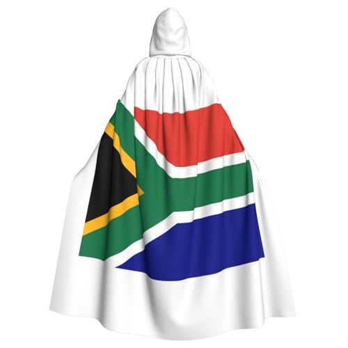 ABYchdd Kapuzenumhang mit südafrikanischer Flagge, Unisex, langer Umhang für Cosplay/Party von ABYchdd