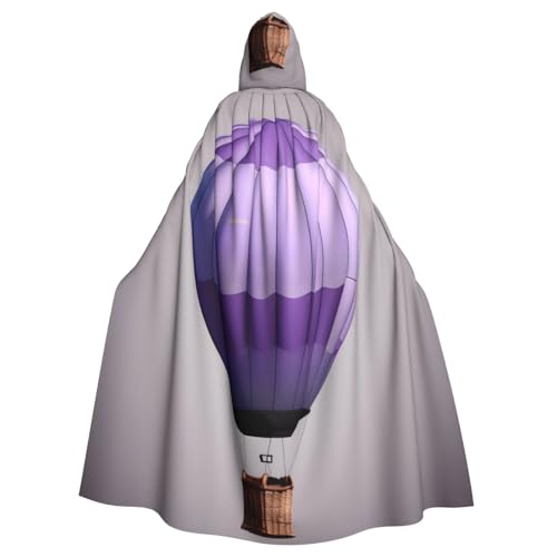 ABYchdd Lavendel-Heißluftballon-Druck, Halloween, Erwachsene, Kapuzenumhang, Unisex, langer Umhang für Cosplay/Party ABYchdd Lavendel-Heißluftballon-Druck, Halloween, Erwachsene, Kapuzenumhang, Unisex, langer Umhang für Cosplay/Party von ABYchdd