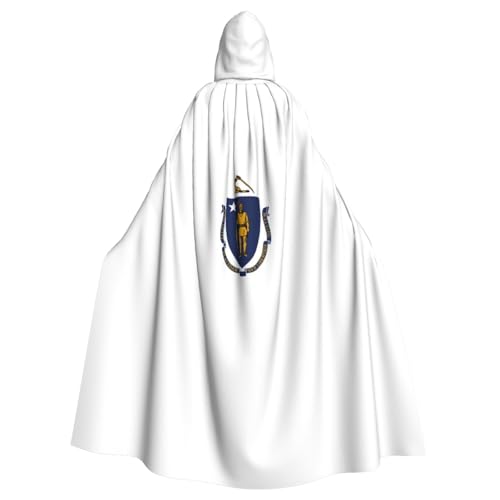ABYchdd Massachusetts Kapuzenumhang mit Staatsflaggen-Druck, Halloween, Erwachsenen-Kapuzenmantel, Unisex, langer Umhang für Cosplay/Party ABYchdd Massachusetts Kapuzenumhang mit Staatsflaggen-Druck, Halloween, Erwachsenen-Kapuzenmantel, Unisex, langer Umhang für Cosplay/Party von ABYchdd