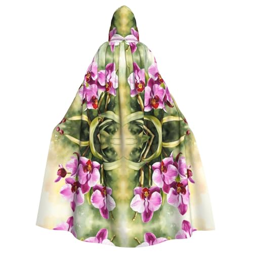 ABYchdd Orchideen-Druck, Halloween-Umhang mit Kapuze, Unisex, langer Umhang für Cosplay/Party ABYchdd Orchideen-Druck, Halloween-Umhang mit Kapuze, Unisex, langer Umhang für Cosplay/Party von ABYchdd