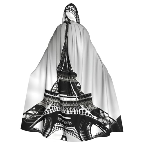ABYchdd Schwarzer Pariser Eiffelturm-Druck, Halloween, Erwachsenen-Kapuzenumhang, Unisex, langer Umhang für Cosplay/Party ABYchdd Schwarzer Pariser Eiffelturm-Druck, Halloween, Erwachsenen-Kapuzenumhang, Unisex, langer Umhang für Cosplay/Party von ABYchdd