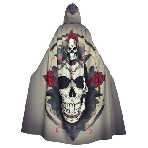 ABYchdd Totenkopf-Yoga-Druck, Halloween, Erwachsenen-Kapuzenumhang, Unisex, langer Umhang für Cosplay/Party ABYchdd Totenkopf-Yoga-Druck, Halloween, Erwachsenen-Kapuzenumhang, Unisex, langer Umhang für Cosplay/Party von ABYchdd
