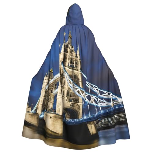 ABYchdd Tower Bridge in London Print Halloween Erwachsene Kapuzenumhang Unisex Kapuzenmantel Umhang Langer Umhang für Cosplay/Party ABYchdd Tower Bridge in London Print Halloween Erwachsene Kapuzenumhang Unisex Kapuzenmantel Umhang Langer Umhang für Cosplay/Party von ABYchdd