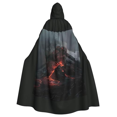 ABYchdd Volcano Print Halloween Erwachsene Kapuzenumhang Unisex Kapuzenmantel Umhang Langer Umhang für Cosplay/Party ABYchdd Volcano Print Halloween Erwachsene Kapuzenumhang Unisex Kapuzenmantel Umhang Langer Umhang für Cosplay/Party von ABYchdd