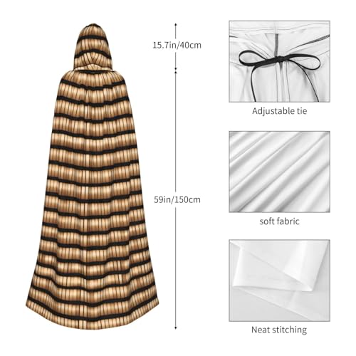 ABYchdd Wicker Woven Pattern Print Hooded Cape Adult Halloween Hooded Cloak, Ideal For Cosplay, Parties And More ABYchdd Wicker Woven Pattern Print Hooded Cape Adult Halloween Hooded Cloak, Ideal For Cosplay, Parties And More von ABYchdd