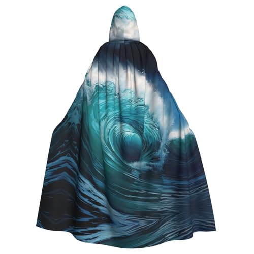 ABYchdd Wunderschöner Halloween-Kapuzenumhang mit Ozeanwellen-Druck, Unisex, langer Umhang für Cosplay/Party ABYchdd Wunderschöner Halloween-Kapuzenumhang mit Ozeanwellen-Druck, Unisex, langer Umhang für Cosplay/Party von ABYchdd