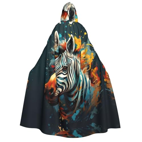 Abstrakter Kapuzenumhang mit Tier-Zebramuster, für Erwachsene, Halloween, ideal für Cosplay, Partys und mehr Abstrakter Kapuzenumhang mit Tier-Zebramuster, für Erwachsene, Halloween, ideal für Cosplay, Partys und mehr von ABYchdd