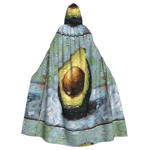 Avocado-Druck, Halloween-Umhang mit Kapuze, Unisex, langer Umhang für Cosplay/Party von ABYchdd