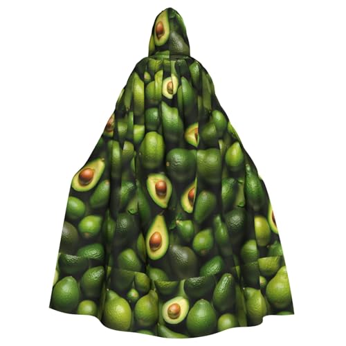 Avocado-Muster Druck Halloween Erwachsene Kapuzenumhang Unisex Kapuzenmantel Umhang Langer Umhang für Cosplay/Party von ABYchdd