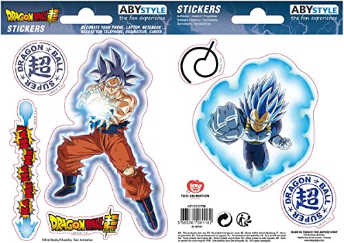 ABYstyle Dragon Ball Super - Goku & Vegeta - Aufkleber 6 x 11 cm / 2 Bügeln von ABYSTYLE