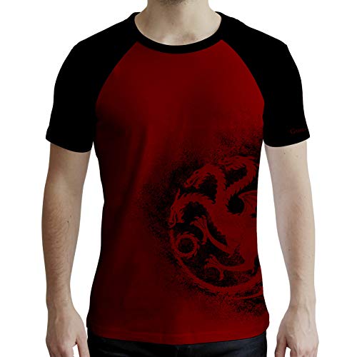 ABYstyle Game of Thrones Targaryen T-Shirt für Herren, Rot und Schwarz, M von ABYSTYLE