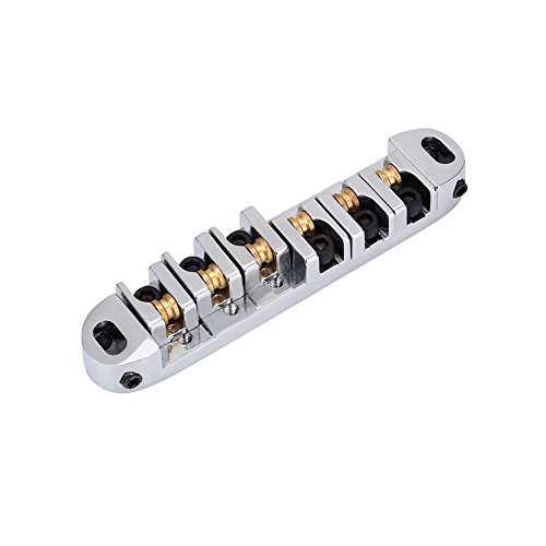 ACAGALA 1 Set-Legierungs-Roller-Sattelbrückenersatzteil für -Style 6-Sace-E-Gitarre (Silber) von ACAGALA