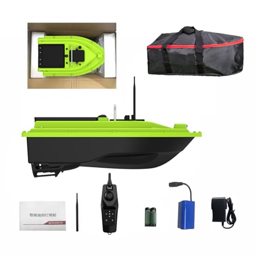 ACAGALA Fischköderboot mit GPS Auto-Rückkehr 500m Reichweite 2KG Ladekapazität mit Rückkehrfunktion bei Signalverlust und großen Navigationslichtern für Angelköderauswurf und (12000mah) von ACAGALA