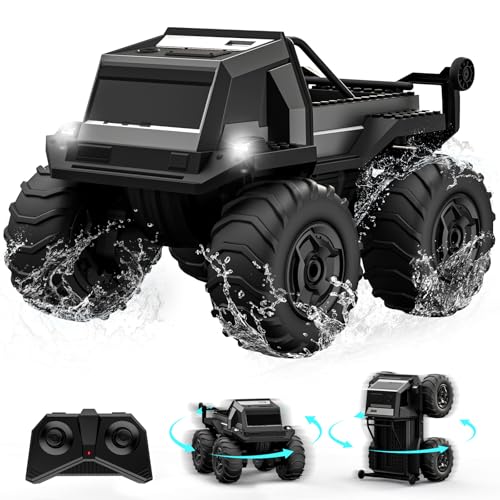 ACAMMZAR Amphibisches Ferngesteuertes Auto für Kinder, 1:16 4WD RC MonsterTruck Off-Road Indoor & Outdoor, 60Min+ Spielzeit, mit Licht, Stunt, 360° Spin, DIY für 4 5 6 7 8 9 Jahre oder Erwachsene ACAMMZAR Amphibisches Ferngesteuertes Auto für Kinder, 1:16 4WD RC MonsterTruck Off-Road Indoor & Outdoor, 60Min+ Spielzeit, mit Licht, Stunt, 360° Spin, DIY für 4 5 6 7 8 9 Jahre oder Erwachsene von ACAMMZAR