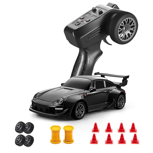 ACAMMZAR Drift Auto Ferngesteuertes mit Gyro, 1:43 Mini RC Drift Car Vollproportional, 18KM/H 4WD RC Auto mit LED-Leuchten, 30 Minuten Spielzeit, für Erwachsene und Kinder von ACAMMZAR