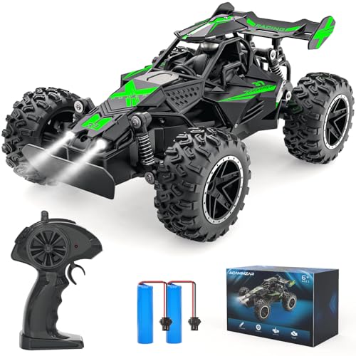 ACAMMZAR Ferngesteuertes Auto, 1:18 20+km/h Offroad Monster RC Truck, mit Scheinwerfer, Zwei Batterien, RC Auto Truggy für Jahre Kinder und Erwachsene,Grün ACAMMZAR Ferngesteuertes Auto, 1:18 20+km/h Offroad Monster RC Truck, mit Scheinwerfer, Zwei Batterien, RC Auto Truggy für Jahre Kinder und Erwachsene,Grün von ACAMMZAR