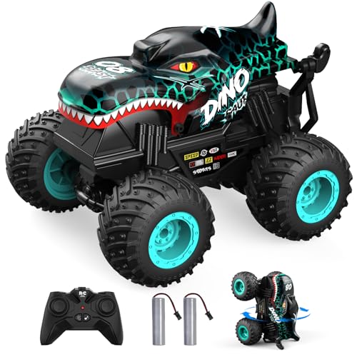ACAMMZAR Ferngesteuertes Auto Dinosaurier, 2.4GHz 20+km/h Ferngesteuertes RC Monster Truck mit 2 Akkus 60 Mins+, RC Stunt Spielzeug Auto Sprühnebel Musik, für 6 7 8 9 10 Jahre Alte Kinder Erwachsene ACAMMZAR Ferngesteuertes Auto Dinosaurier, 2.4GHz 20+km/h Ferngesteuertes RC Monster Truck mit 2 Akkus 60 Mins+, RC Stunt Spielzeug Auto Sprühnebel Musik, für 6 7 8 9 10 Jahre Alte Kinder Erwachsene von ACAMMZAR