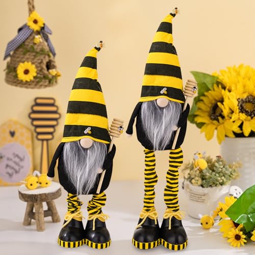 ACAREY Bienen Festival Zwerg Kuscheltier, Skalierbar Plüschtier 58 * 12 cm (nach dem Dehnen), Bee Rudolph Plushie, Superweiches Biene Kuscheltier für Kinder und Erwachsene, Mädchen und Jungen (A) von ACAREY