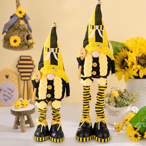 ACAREY Bienen Festival Zwerg Kuscheltier, Skalierbar Plüschtier 58 * 12 cm (nach dem Dehnen), Bee Rudolph Plushie, Superweiches Biene Kuscheltier für Kinder und Erwachsene, Mädchen und Jungen (B) von ACAREY