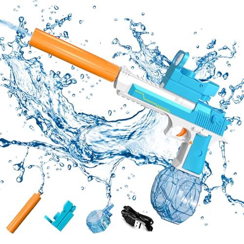 ACAREY Elektrisch Wasserpistole, Wasserpistole Spielzeug Für Kinder & Erwachsene, Wasserspritzpistole mit Groß Kapazität & Langer Reichweiter Für Party Badestrand Sommer Pool Wasserspielzeug (Blau) ACAREY Elektrisch Wasserpistole, Wasserpistole Spielzeug Für Kinder & Erwachsene, Wasserspritzpistole mit Groß Kapazität & Langer Reichweiter Für Party Badestrand Sommer Pool Wasserspielzeug (Blau) von ACAREY