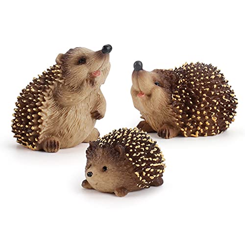 ACAREY Igel Tierfiguren Set 3 Stück PVC Sicher Realistisches Tier Spielzeug Für Kinder Naturkunde Pädagogisches Lernspielzeug Geschenk Ab 3 Jahre (C) von ACAREY