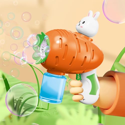 ACAREY Osterdeko Seifenblasenpistole Kinder, Seifenblasenmaschine Gun Kinder Osterdeko Für Draußen, Ostern Seifenblasenlösung Hasen Deko Blasenspielzeug Geschenk Für Kinder/Geburtstag/Party (2 Stück) von ACAREY