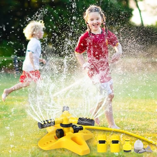 Wassersprinkler Wasserspielzeug für Kinder, Sprinkler Spielzeug mit rotierenden Sprühdüsen, Wasserspielzeug Sprinkler Mit Baseball Schnecken Wassersprenkler Rasensprenger Outdoor Spielzeug (A) von ACAREY