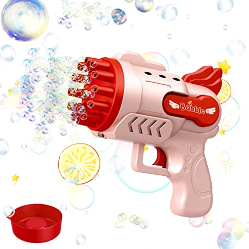 ACAREY Seifenblasenmaschine für Kinder, Seifenblasenpistole Bubble Machine Bubble Gun Hochzeitsdeko Seifenblasen Hochzeit Blasenmaschine Blasenspielzeug Geschenk für Kinder,Geburtstag, Party (Rosa) von ACAREY