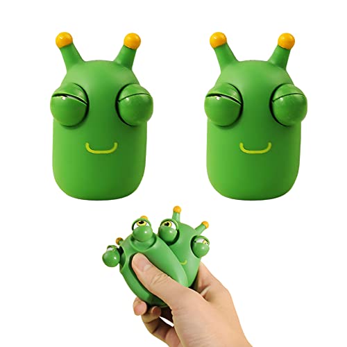 Squishy Squeeze Spielzeug,Tragbares Squeeze Spielzeug,Stressball Squeeze Spielzeug für Erwachsene, Neuheit Popping Out Eyes Squeeze Toy Pflanzliches Insekten Squeeze Spielzeug (1 Stück) von ACAREY