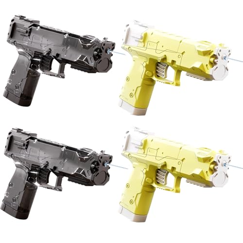 Wasserpistole Kinder, 4 Stück Klein Wasserspritzpistole, Tragbar Water Gun mit 8 Meter Reichweite, Transparent Klein Wasser Pistole für Kinder Sommer im Freien Pool Strand Wasserspielzeug (C) von ACAREY