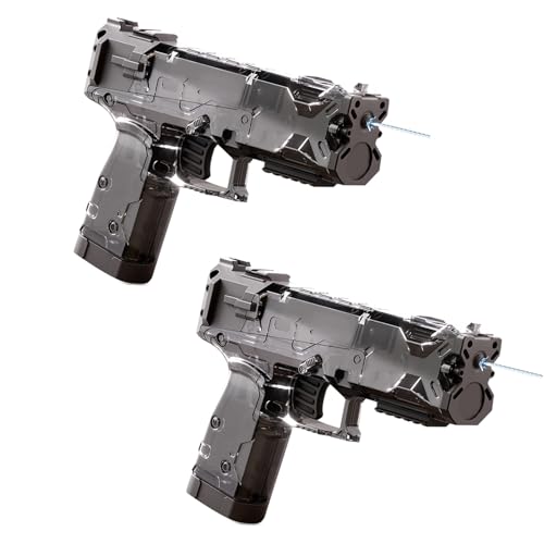 Wasserpistole Kinder, 4 Stück Klein Wasserspritzpistole, Tragbar Water Gun mit 8 Meter Reichweite, Transparent Klein Wasser Pistole für Kinder Sommer im Freien Pool Strand Wasserspielzeug (J) von ACAREY