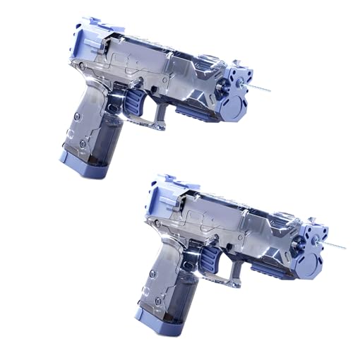 Wasserpistole Kinder, 4 Stück Klein Wasserspritzpistole, Tragbar Water Gun mit 8 Meter Reichweite, Transparent Klein Wasser Pistole für Kinder Sommer im Freien Pool Strand Wasserspielzeug (K) von ACAREY