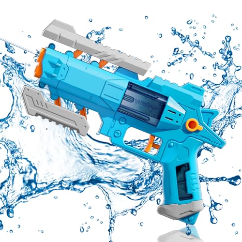 Wasserpistole Kinder, Verformbare Manuelle Groß Wasserpistole mit 4-6 Meter Großer Reichweite, Wasserspritzpistole für Kinder und Erwachsene Sommer im Freien Pool Strand Wasserspielzeug (A) von ACAREY